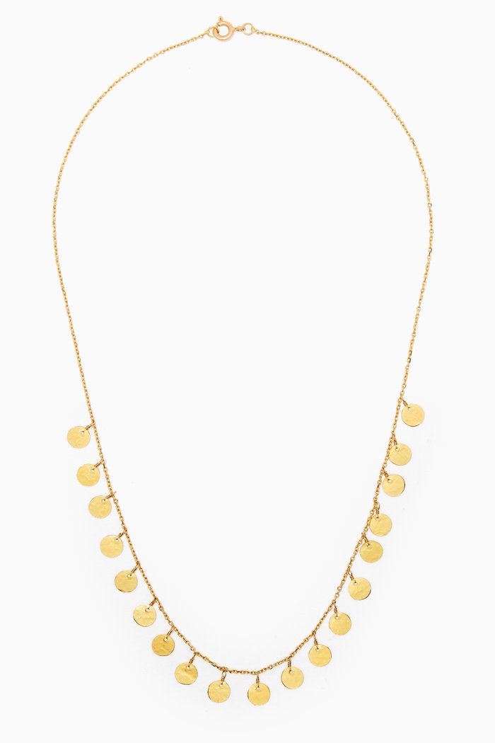 

Classic Dima Mini Coin Necklace in 18kt Gold
