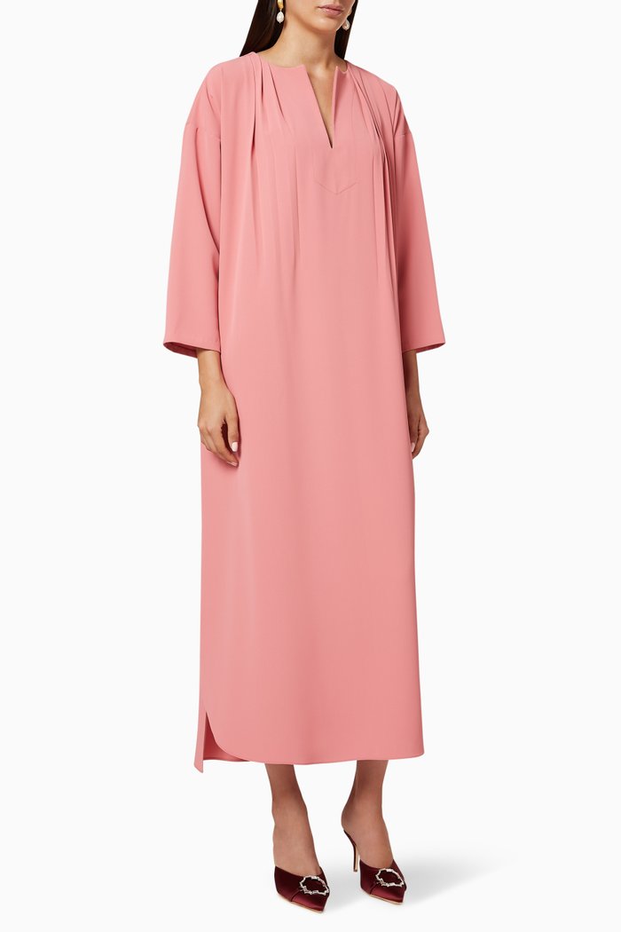 

Arya Pleated Kaftan, Pink