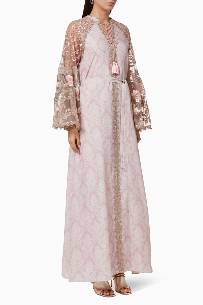 

Chintz Embroidered Kaftan, Pink