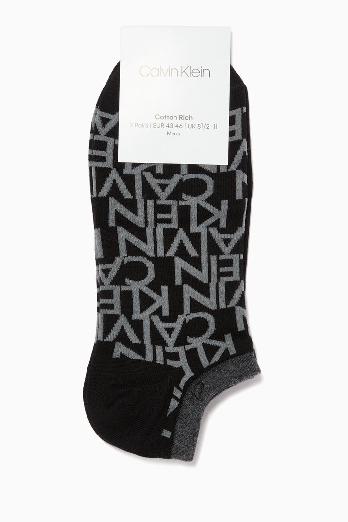 

Knit Trainer Socks, Set of 2, Black