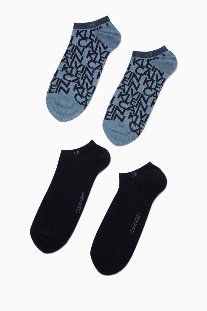 

Knit Trainer Socks, Set of 2, Blue