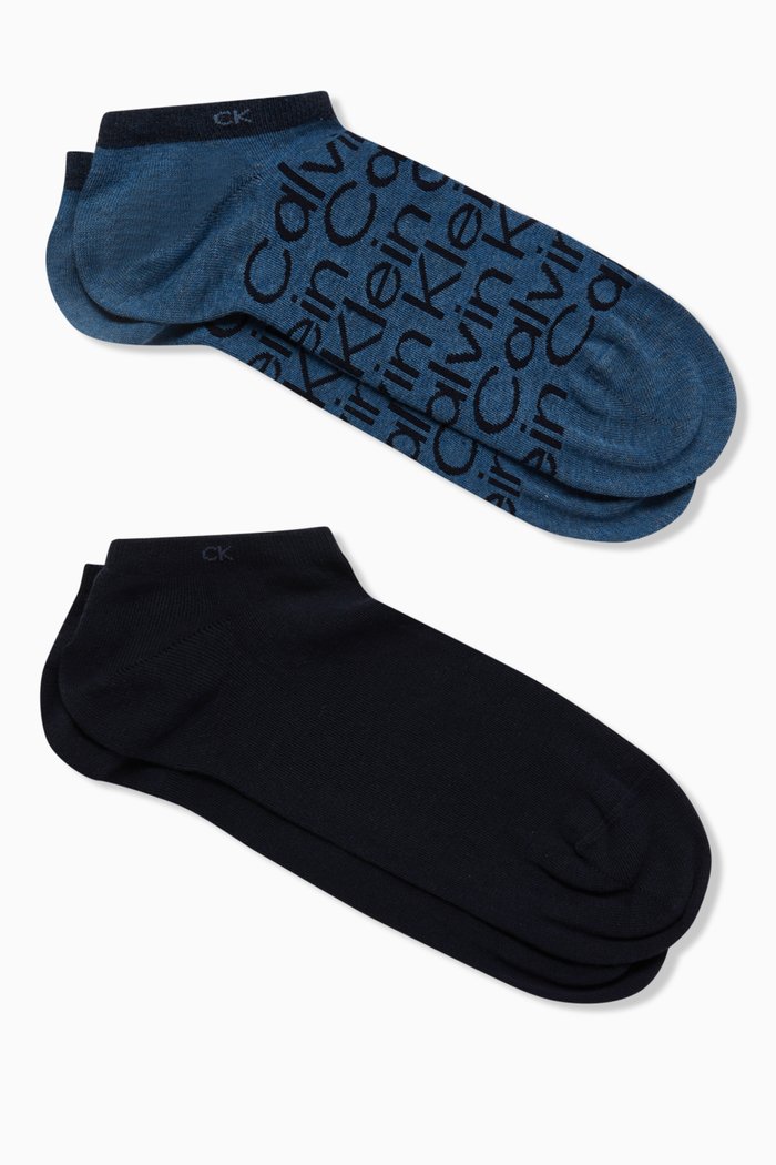 

Knit Trainer Socks, Set of 2, Grey