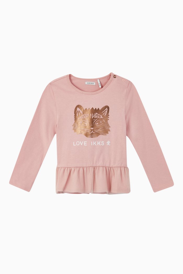 

Copper Cat Graphic T-Shirt, Pink