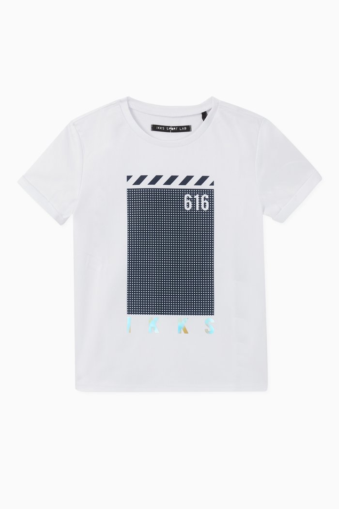 

Polka Dot Frame Graphic T-Shirt, White