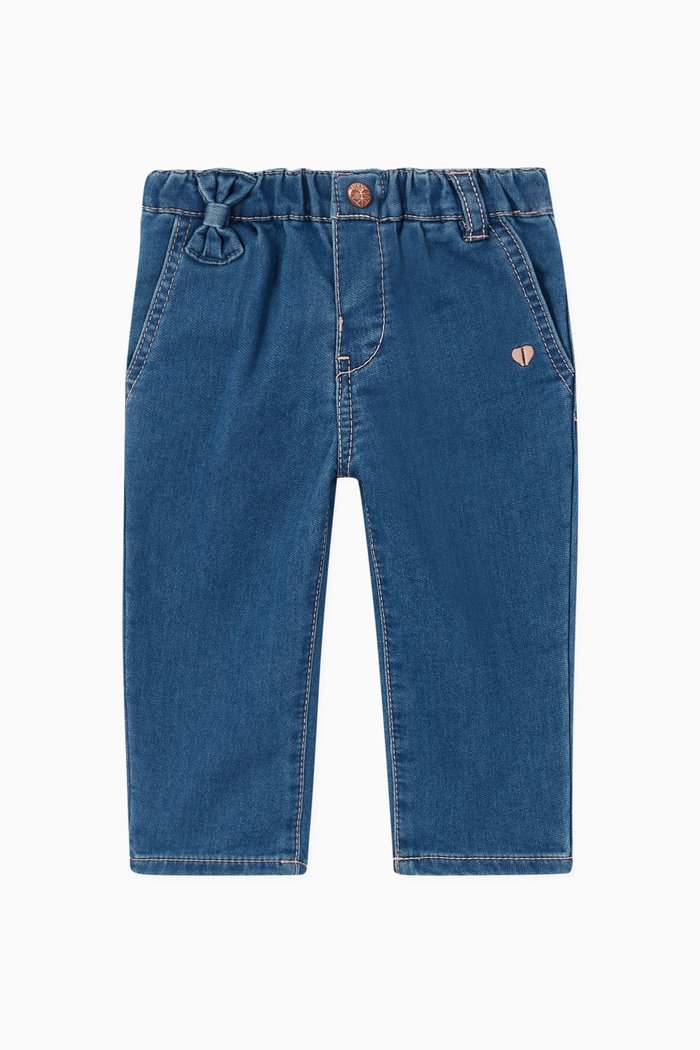 

Heart Pocket Fleece Jeans, Pink