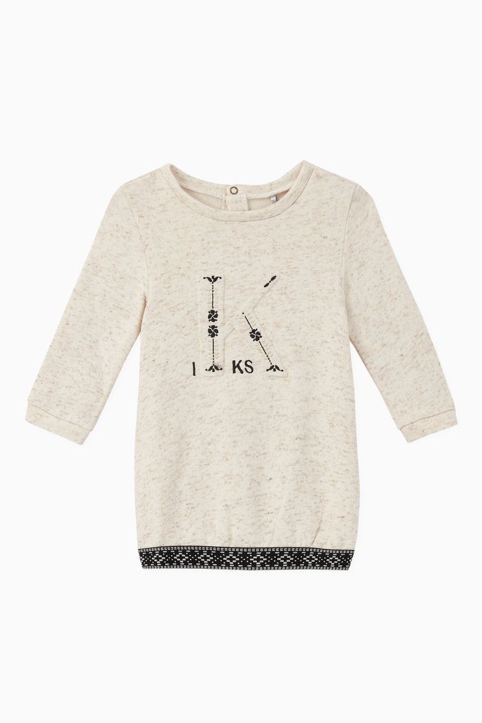 

Textured K Marl Dress, Gold