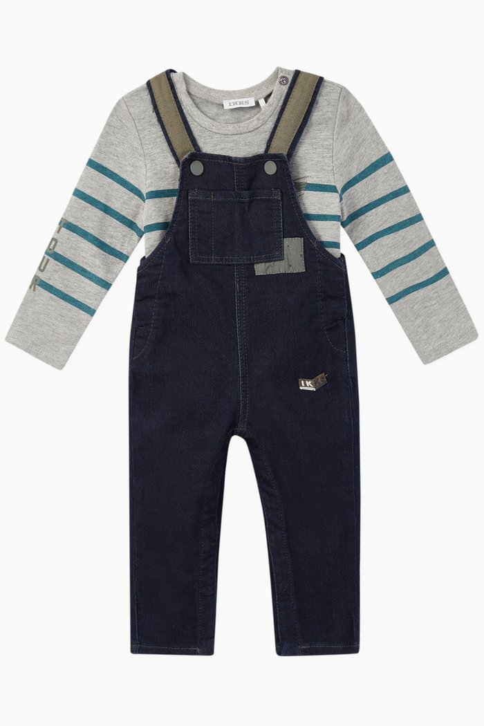 

2-in-1 T-Shirt & Dungarees, Blue