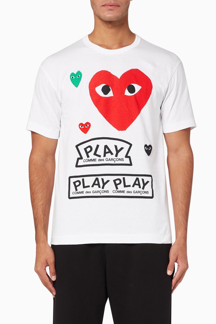 

Graphic Logo Print Cotton T-Shirt, White