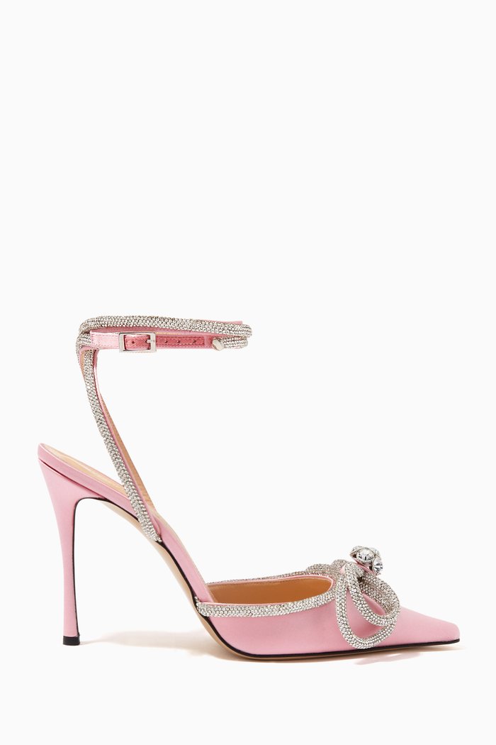 

Crystal-Embellished Pumps in Satin, Pink