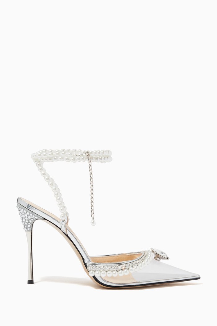 

Diamond Of Elizabeth Pumps in Plexi & Leather, Silver