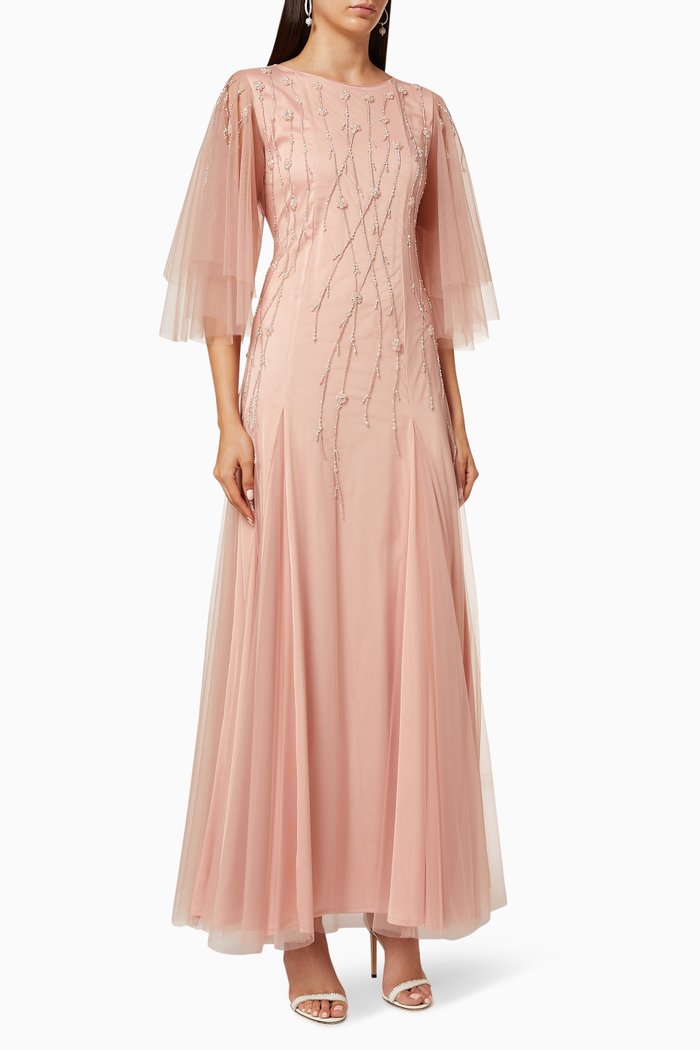 

Tulle Embellished Dress, Pink