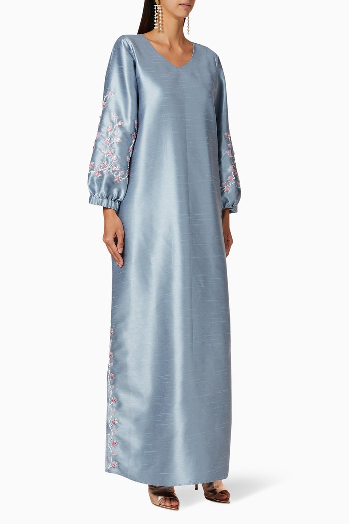 

Sequin Embellished Kaftan, Blue