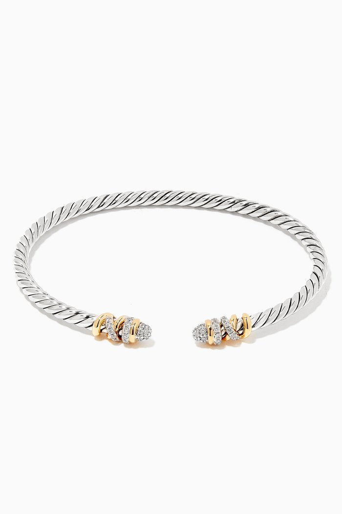 

Petite Helena Diamond Bracelet with 18kt Yellow Gold, Silver