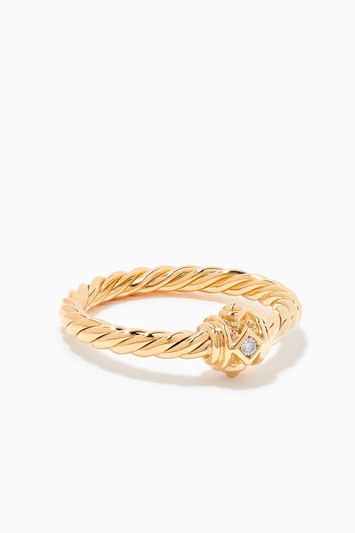 

Renaissance® Station Ring with Diamond in 18kt Yellow Gold