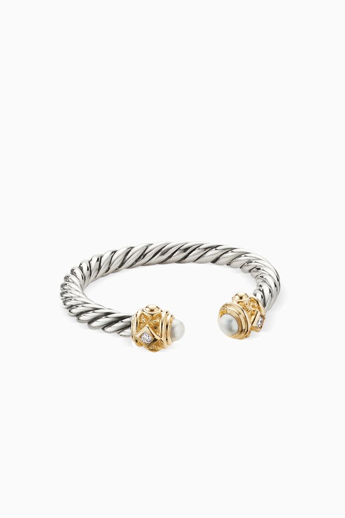 

Renaissance Diamond & 14kt Gold Open Ring in Sterling Silver, Yellow