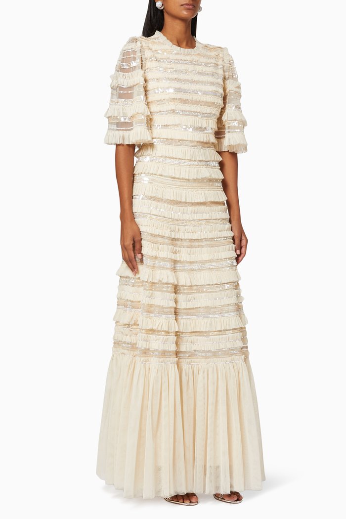 

Nancy Frill Tulle Gown, Neutral