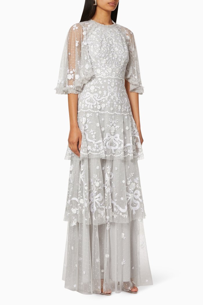 

Bonnie Bow Lace Gown, Blue