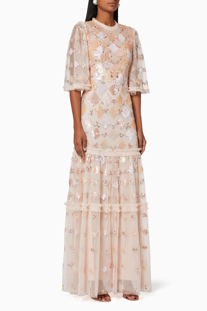 

Rose Diamond Tulle Gown, Pink