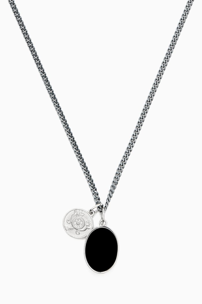 

Heritage Necklace in Sterling Silver, Black