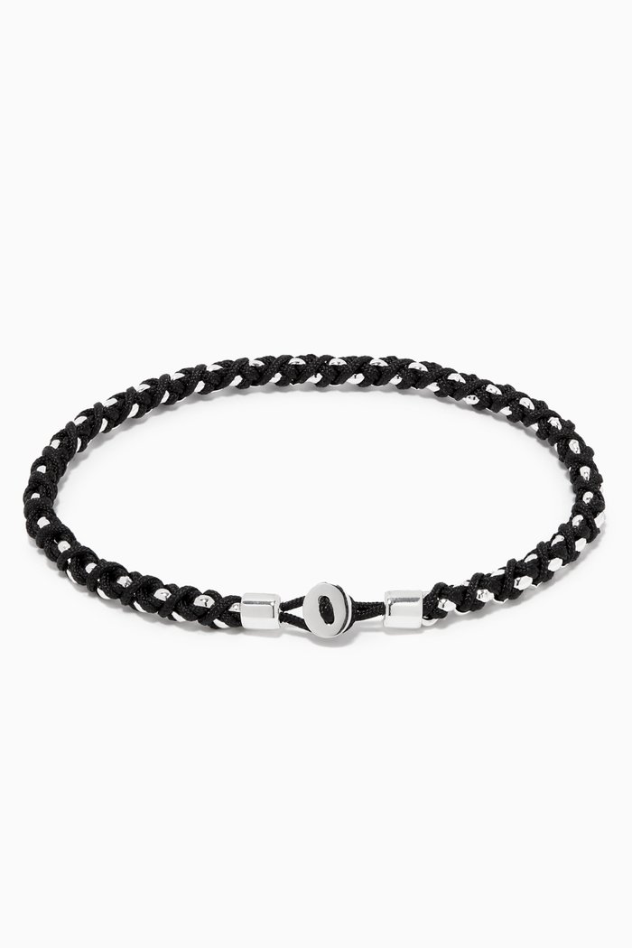 

Nexus Chain Bracelet in Sterling Silver, Black