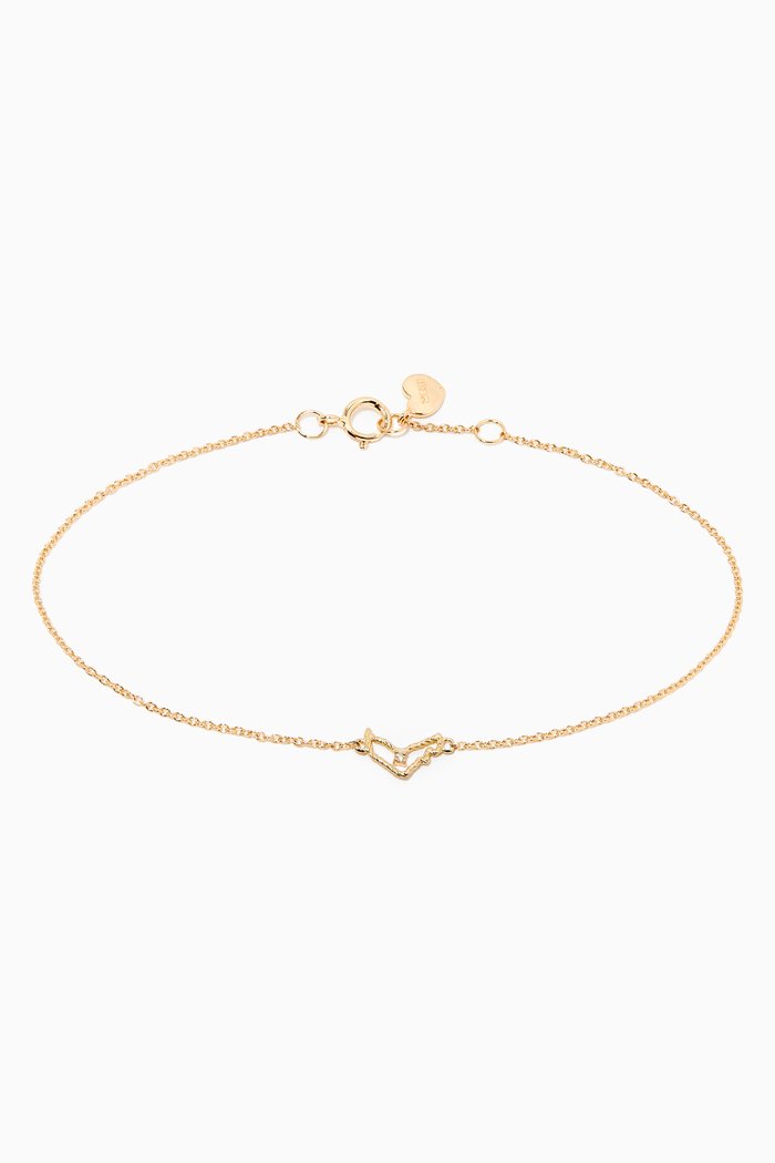 

Small UAE Map Bracelet with Diamond in 18kt Yellow Gold