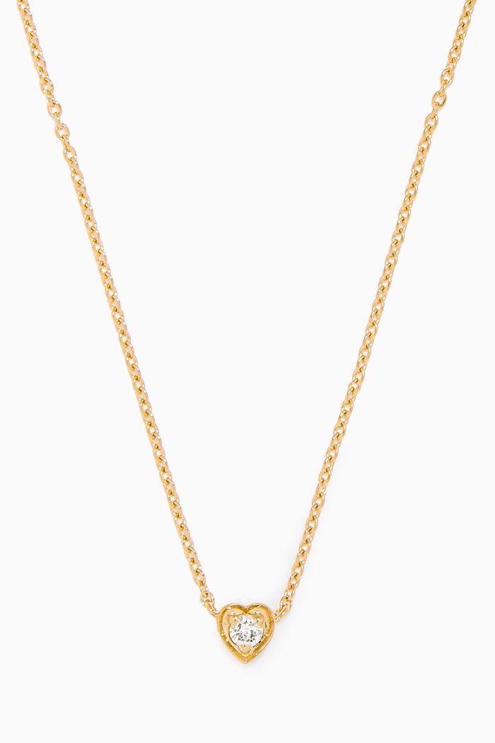 

Mini Heart Diamond Necklace in 18kt Yellow Gold