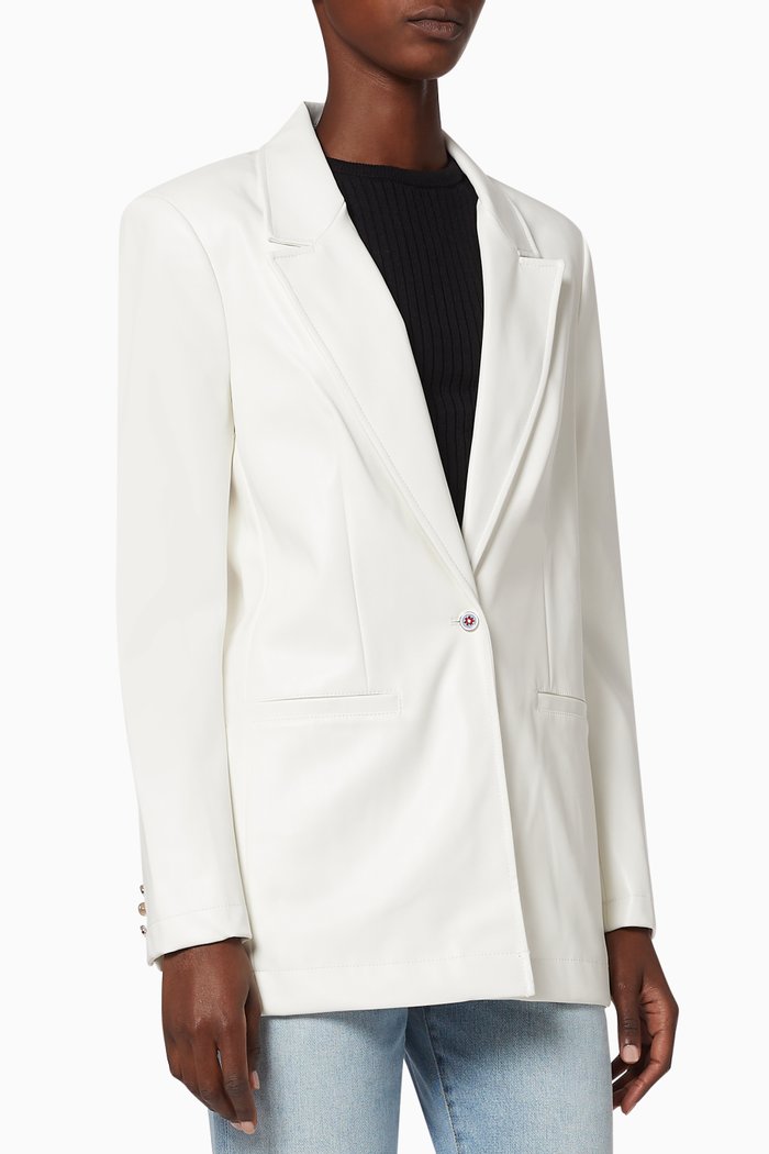 

Vegan Leather Madden Blazer, Neutral