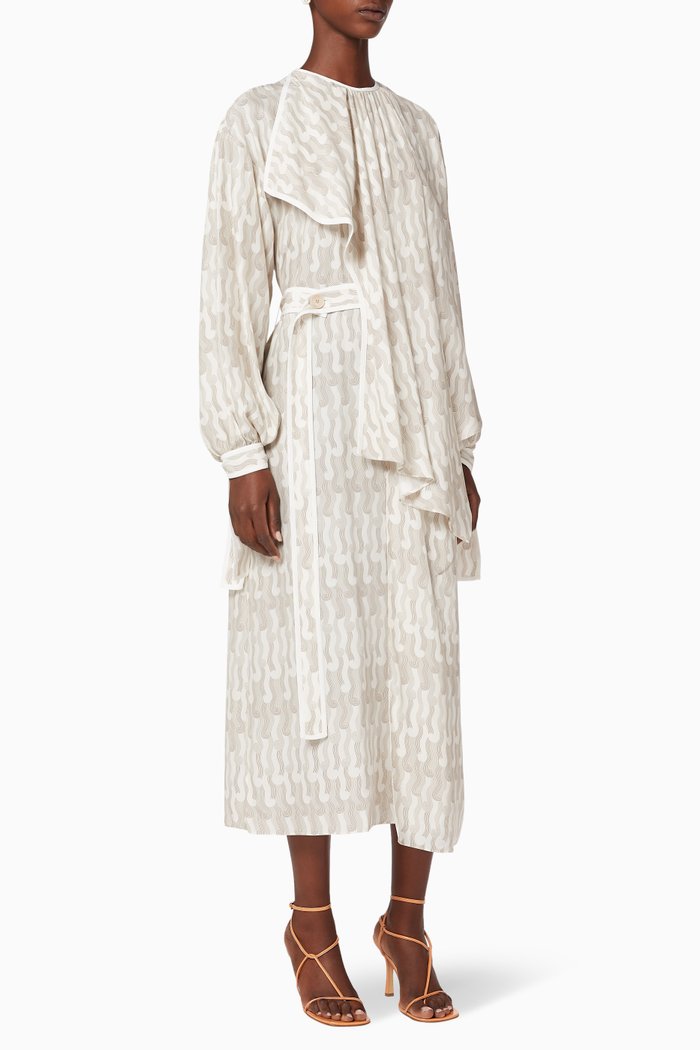 

x Erté Taylor Silk Dress, Grey