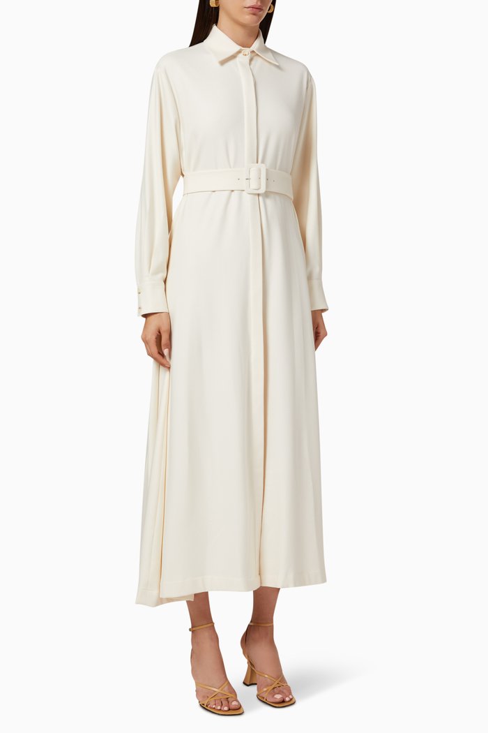 

Claudette Shirt Dress, White