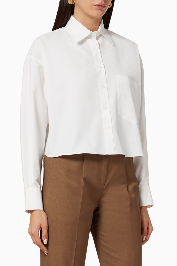 

Aines Cropped Shirt, White