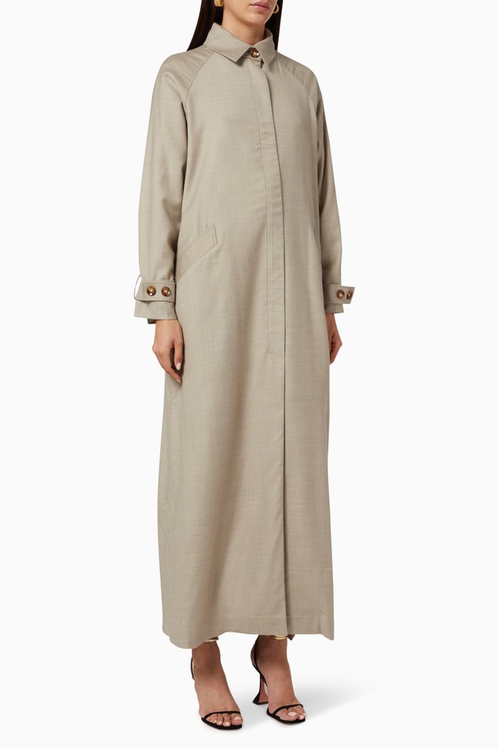 Leonida Wool-Blend Coat, Neutral