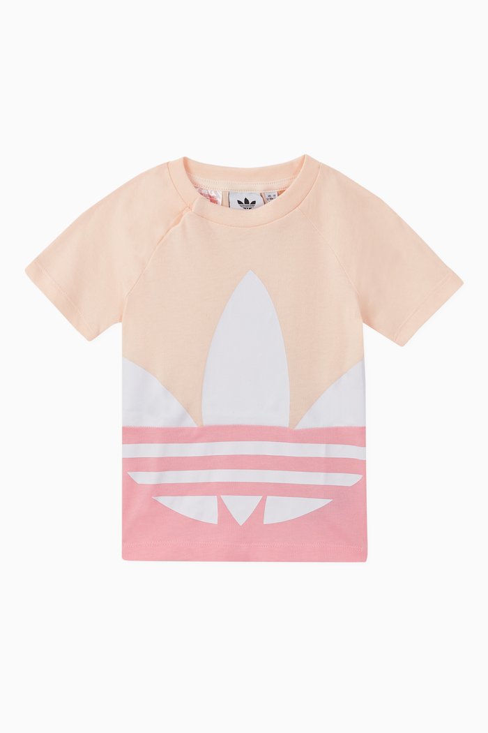 

Big Colour-Block Trefoil T-Shirt, Pink