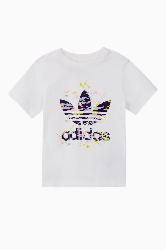 

Animal Trefoil Graphic T-Shirt, White