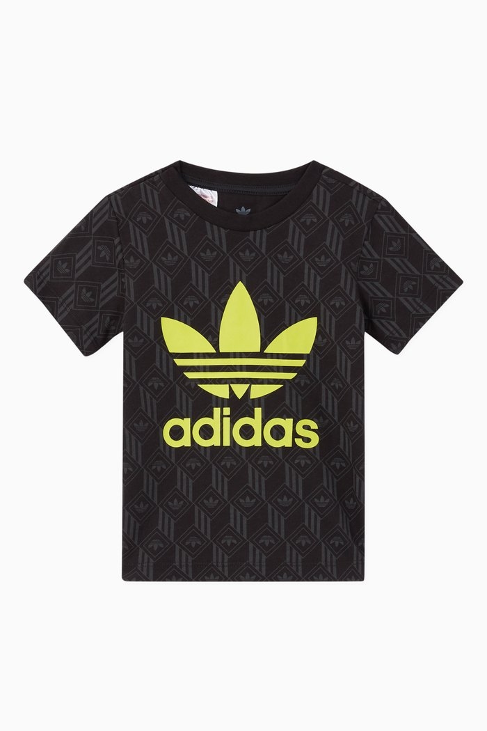 

AOP Trefoil Graphic T-Shirt, Black