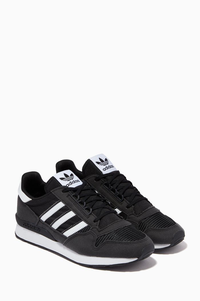 ZX 500 Sneakers in Leather, Black