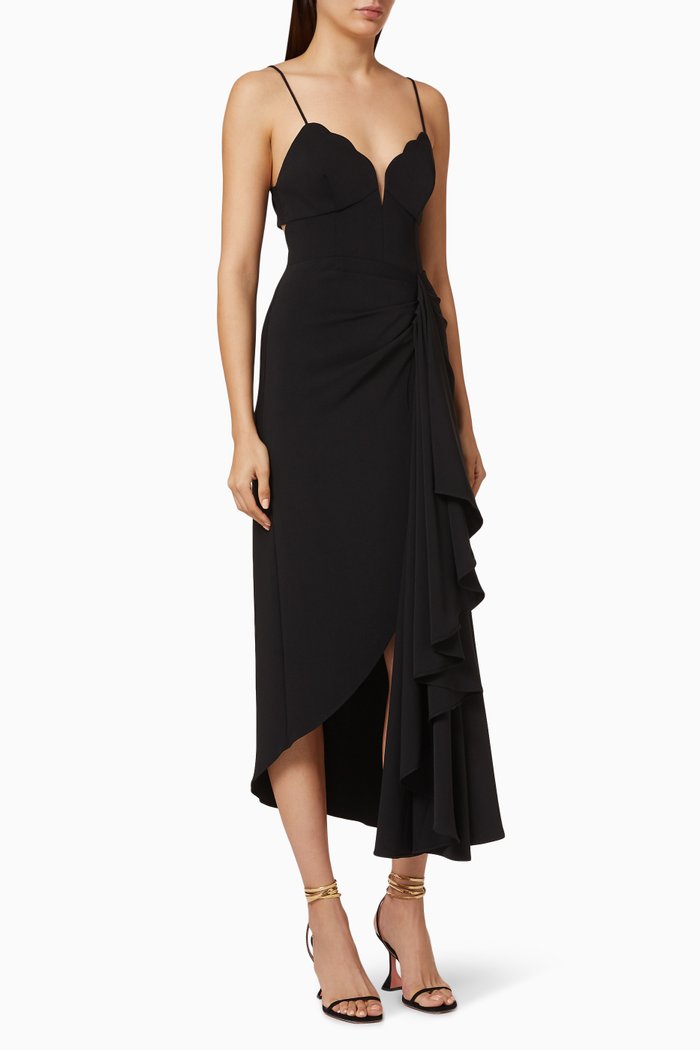 

Cleo Asymmetric Dress, Black