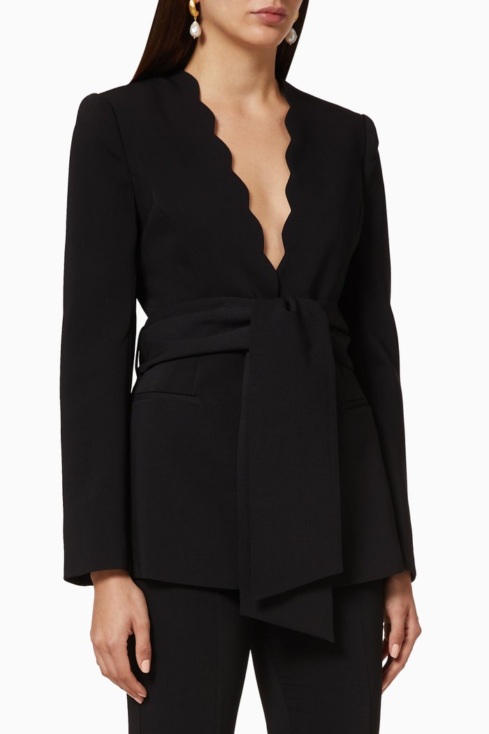 

Jeannie Scalloped Blazer, Black
