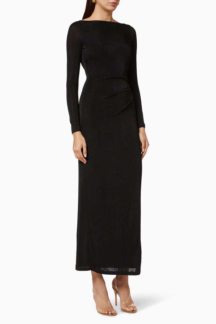 

Bambi Ruched Dress, Black