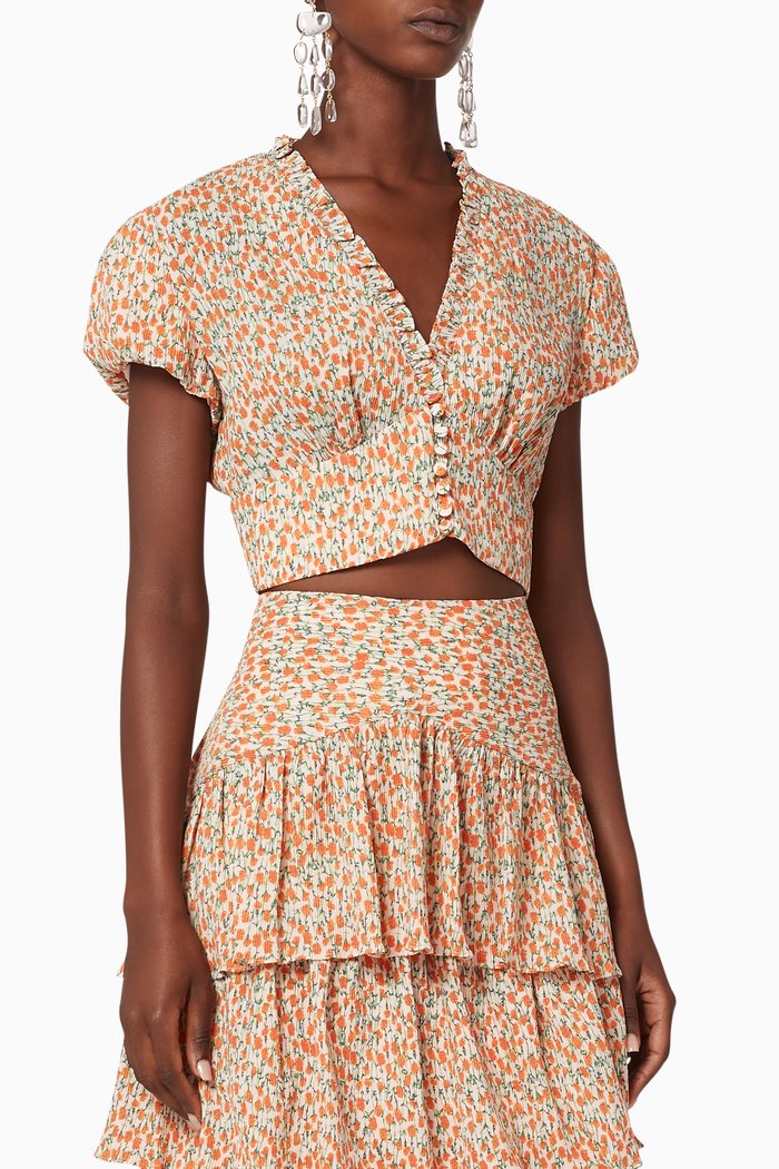 

Capri Floral Crop Top, Neutral
