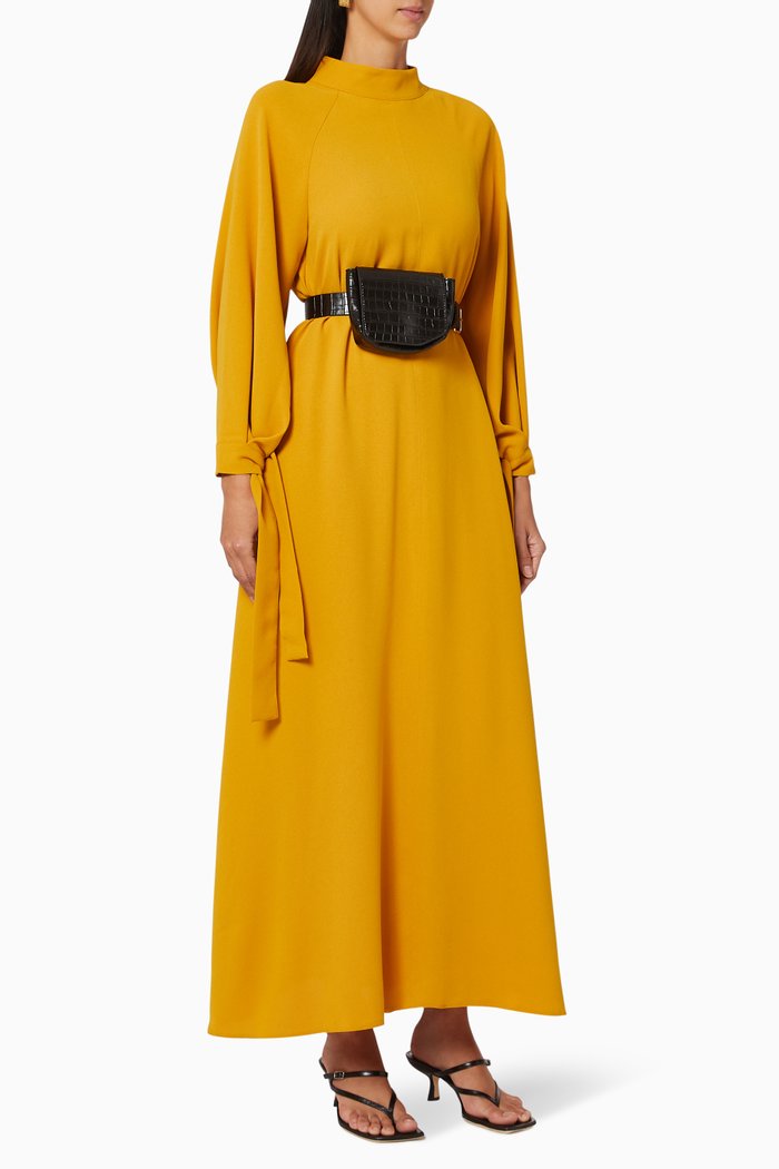 

Crepe Maxi Dress, Yellow