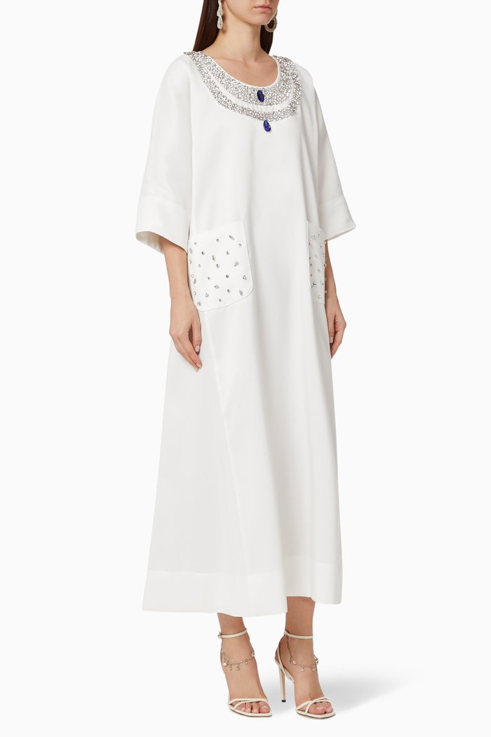 

The Ameera Collection Hand-embroidered Dress, White
