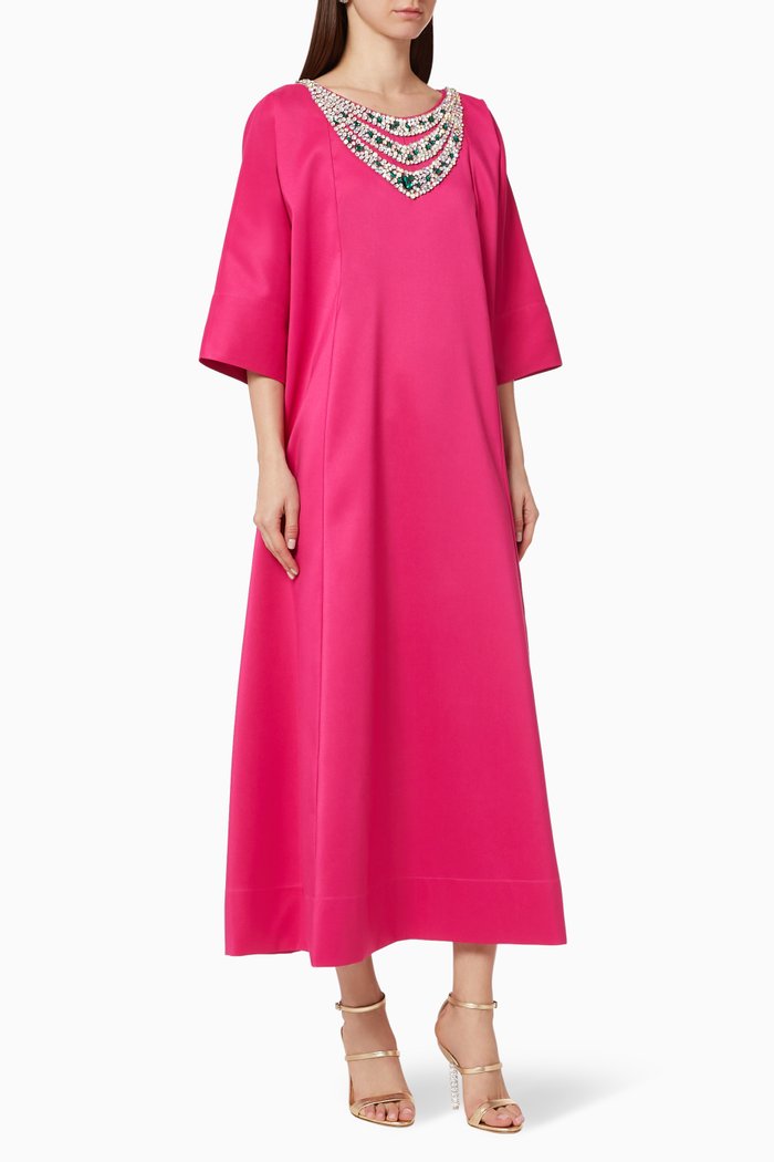 

Hand-Embroidered Dress, Pink