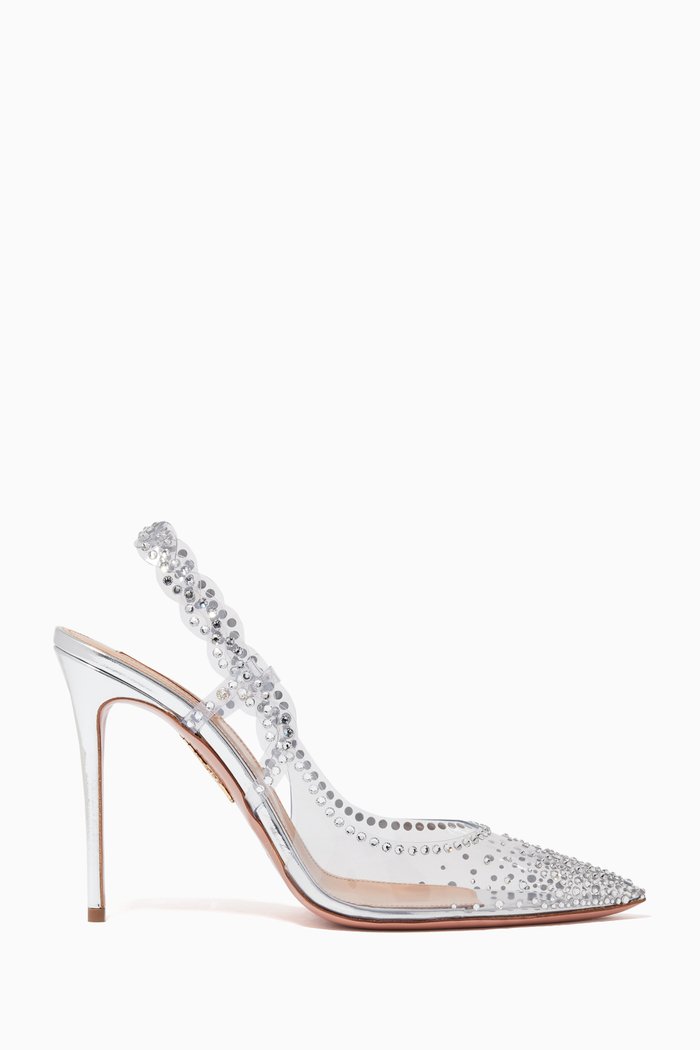 

Heaven 105 Pumps in Crystal Plexi, Silver