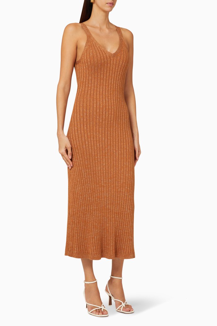 

Goldie Knit Dress, Brown