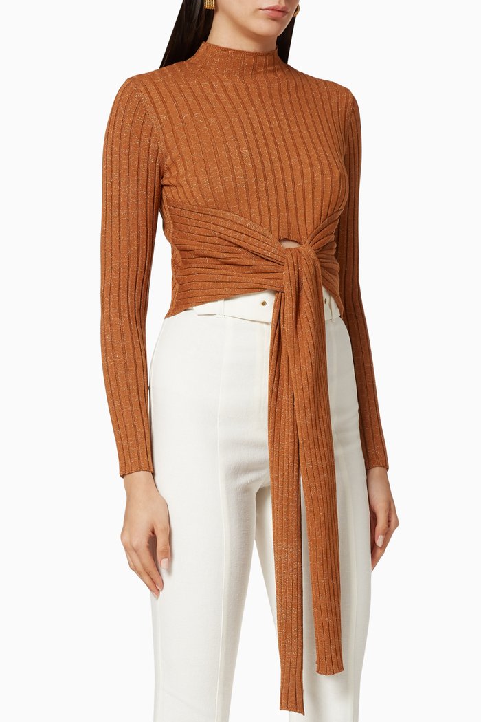 

Goldie Knit Top, Brown