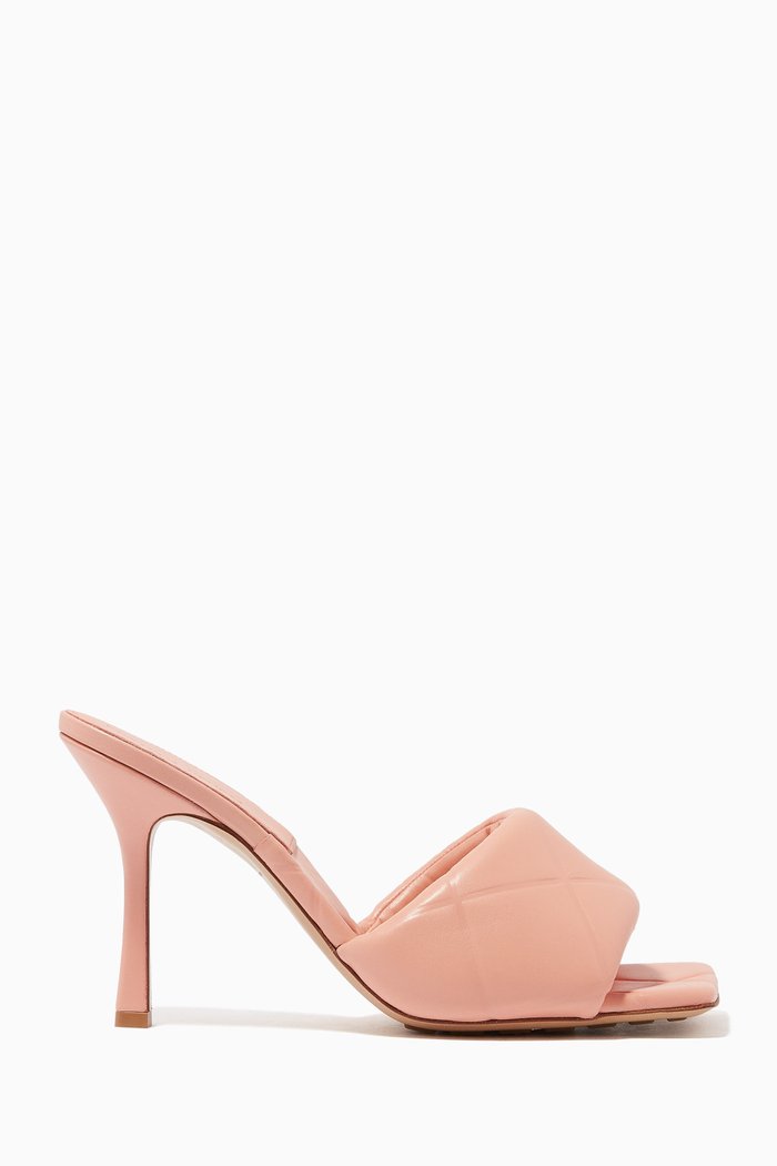 

Mule Sandals in Quilted Embossed Nappa, Pink