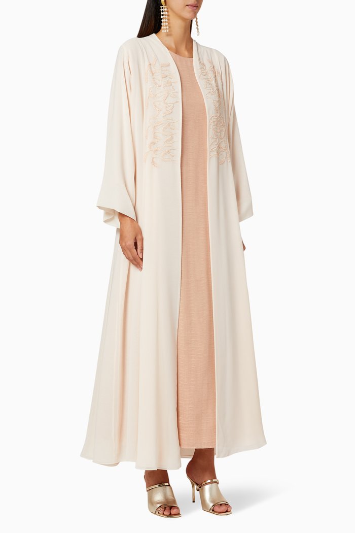 

Embellished Abaya Set, Orange