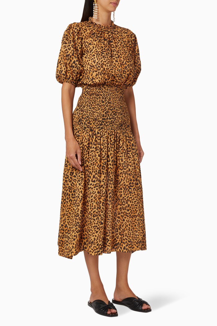 

Lions Den Midi Dress, Brown