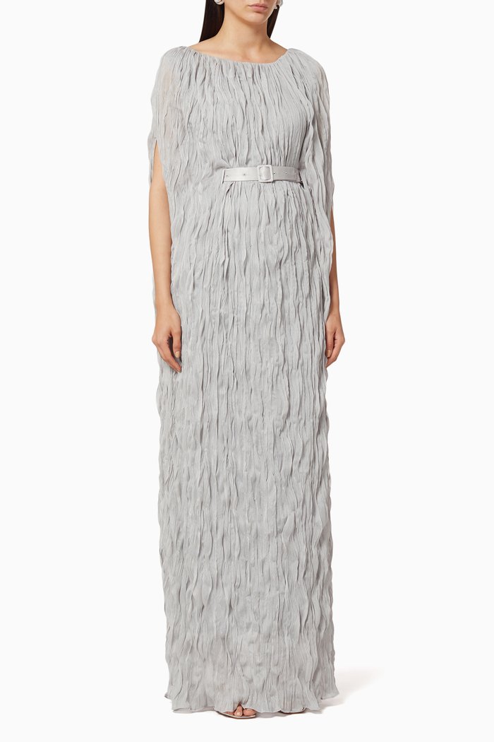 

Wrinkled Maxi Dress, Grey