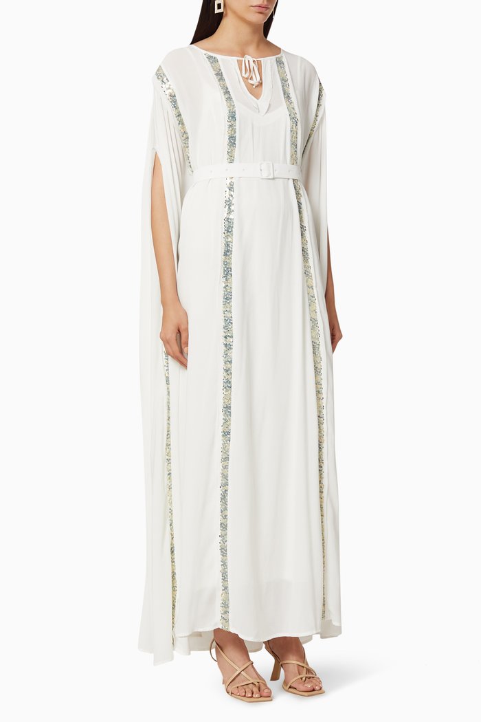

Sequins Kaftan, White
